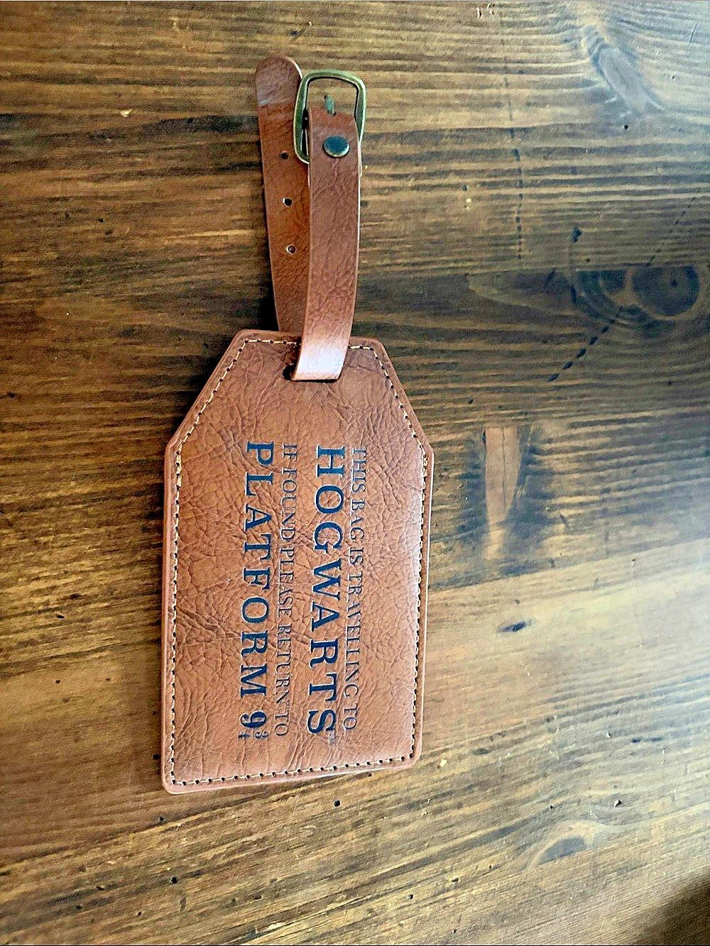 Hogwarts Platform 9¾ Luggage Tag Brown Travel Luggage Tag